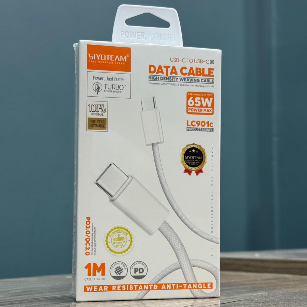 CABLE LC901C LDNIO SIYOTEAM TYPE C TO TYPE C 65W